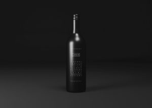 Black Wine Bottle Mockup - Wine bottle