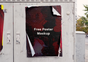 Free Weathered Street Poster Mockup