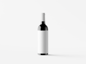 Free Standing Wine Bottle Mockup