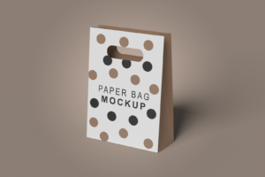 Free Foldable Paper Bag Mockup 1