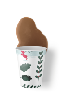 Free Paper Cup with spilled Coffee Mockup
