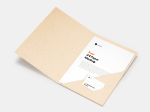 Free Folder and Business Card Mockup