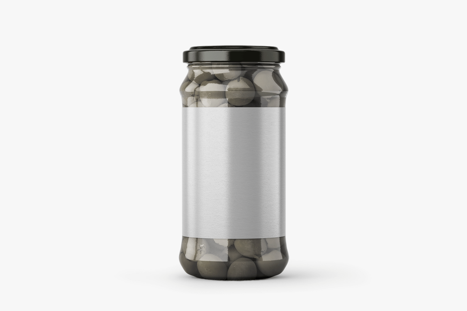Free Olive Glass Jar Mockup