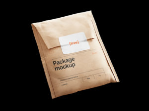 Free Kraft Paper Package Envelope Mockup