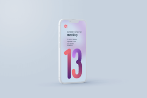 Free iPhone 13 (Clay Style) Mockup