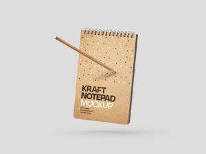 Free Kraft Paper Notepad Mockup