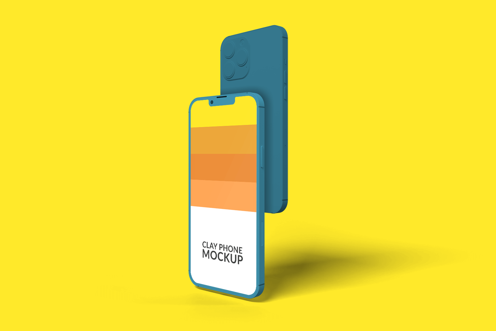 Free Clay-Style iPhone 13 Pro Mockup