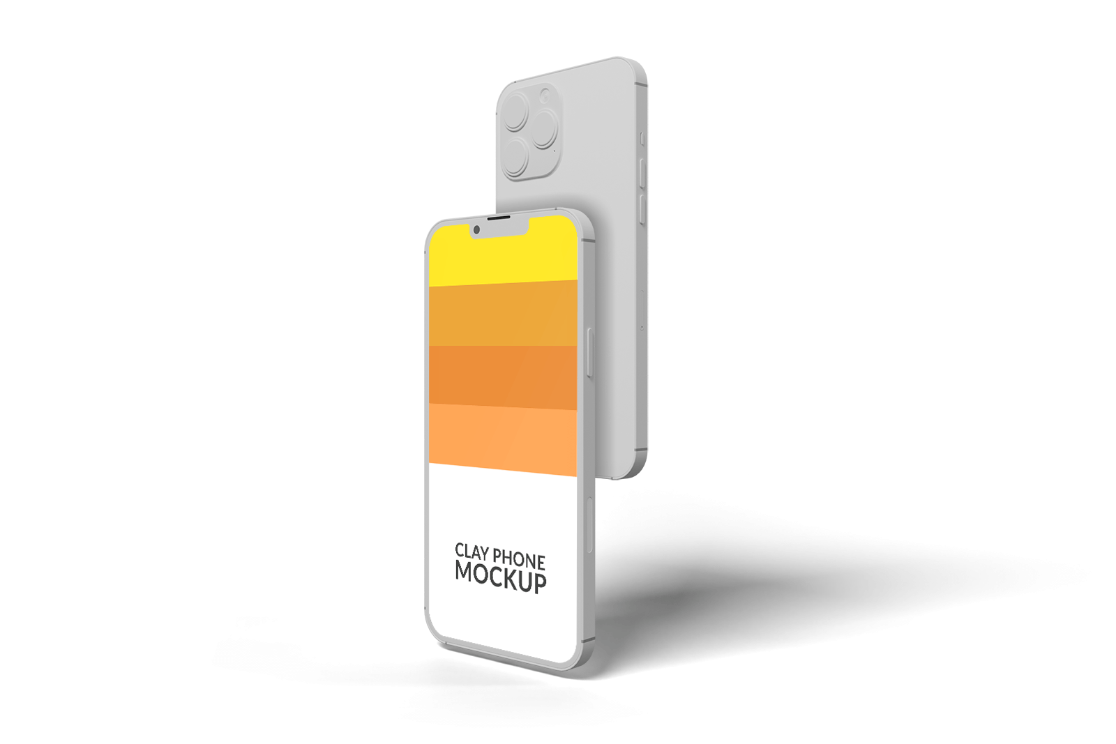Free Clay-Style iPhone 13 Pro Mockup