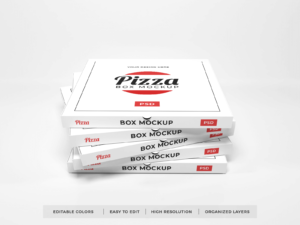 Free Pizza Boxes Mockup