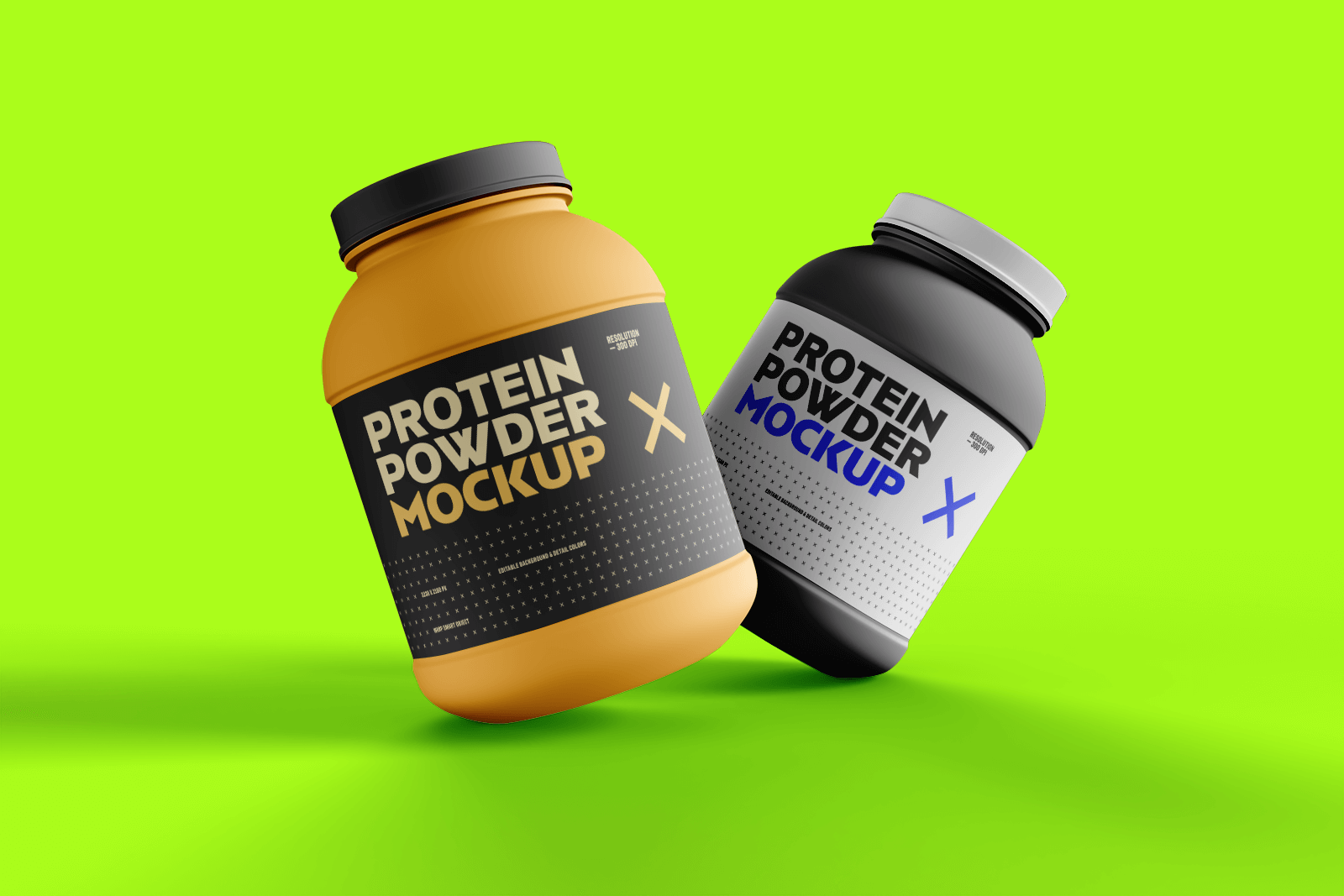 Free Protein Powder Container Mockup