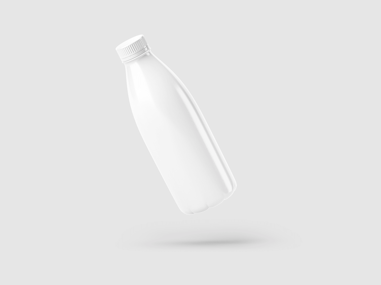 Free Floating Plastic Milk Bottle Mockup