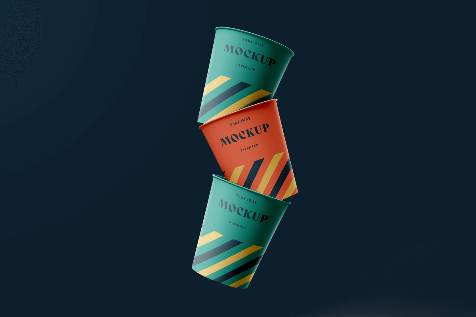 Free Paper Drinking Cups Mockup