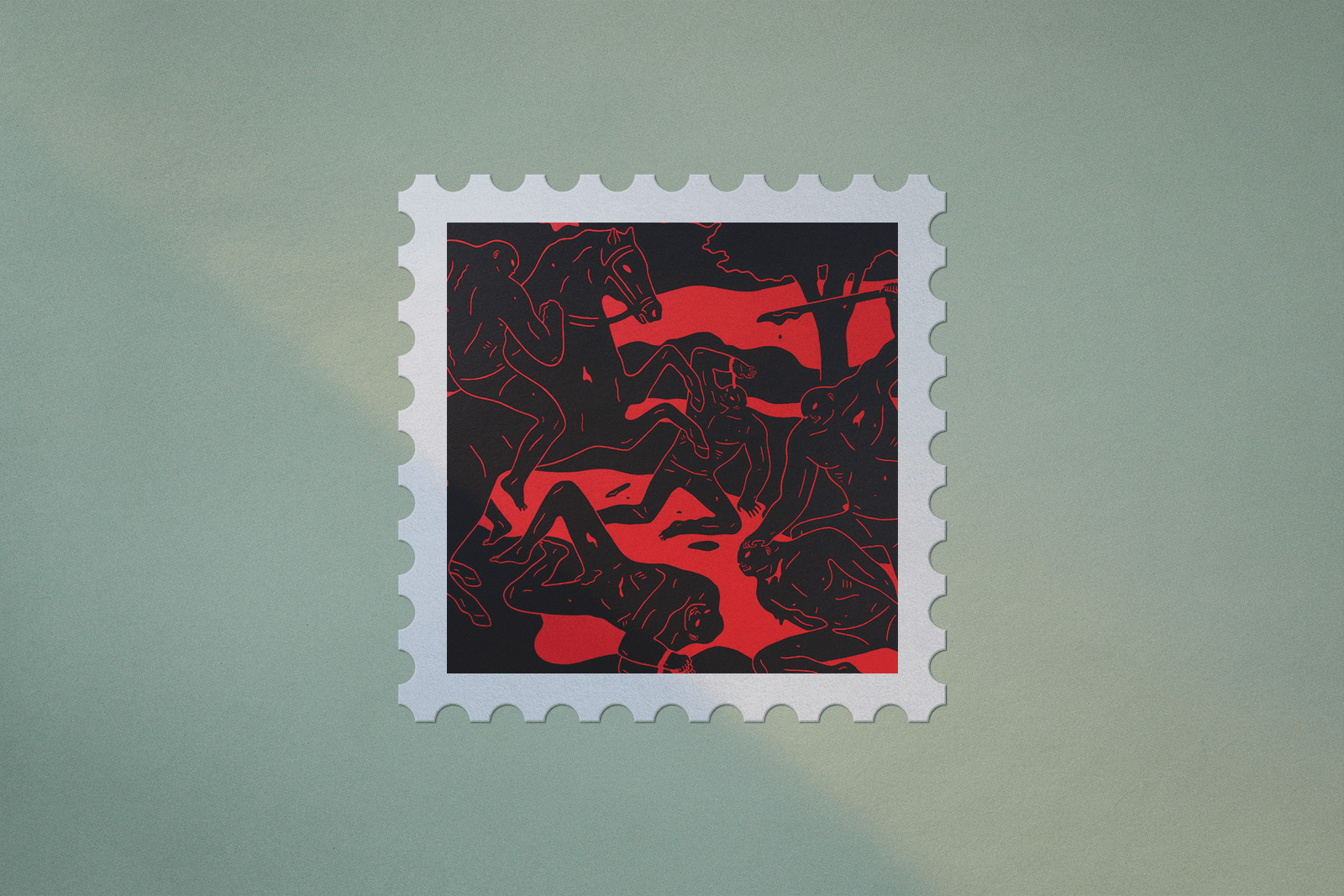 Free Square Stamp Mockup
