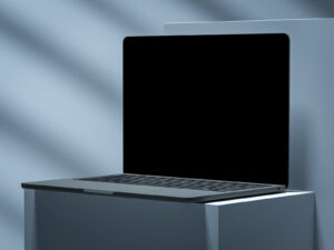 Free Open MacBook Air M2 Mockup
