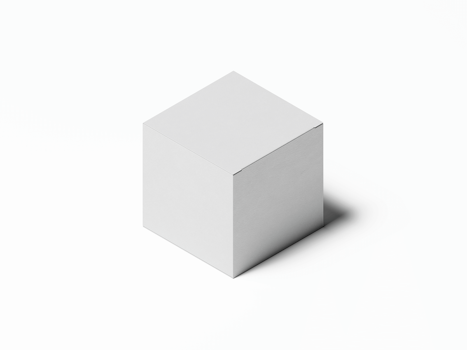 Free Cube Packaging Box Mockup