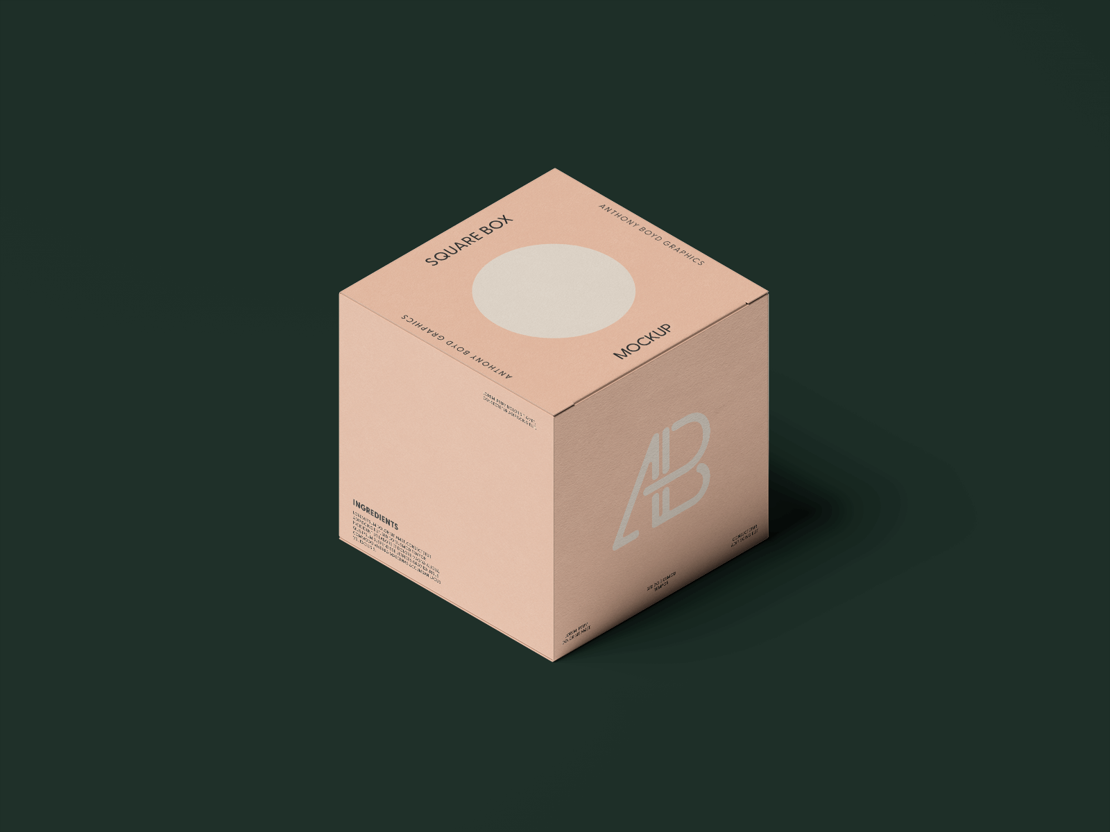 Free Cube Packaging Box Mockup