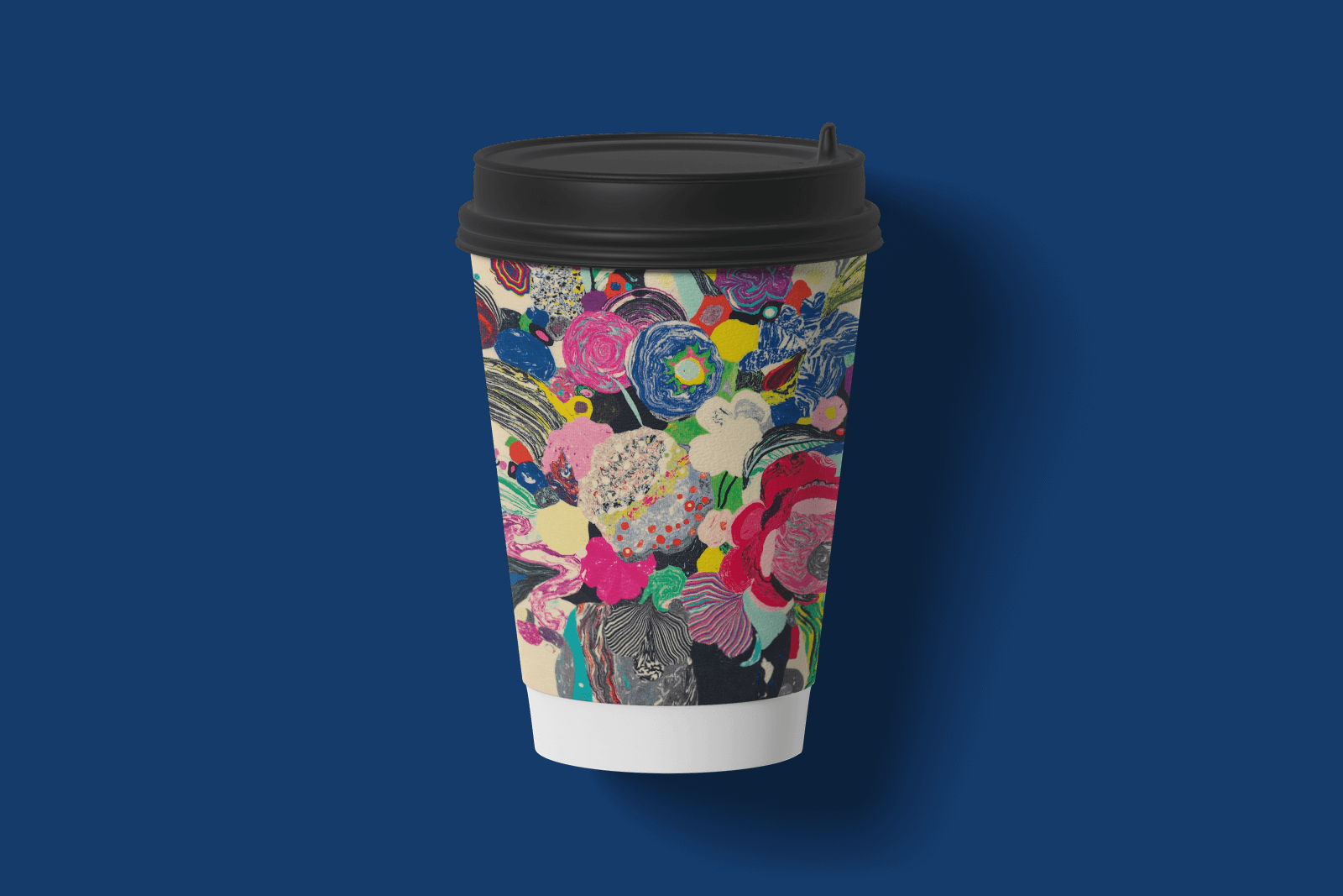 Free To-Go Paper Cup with Lid Mockup