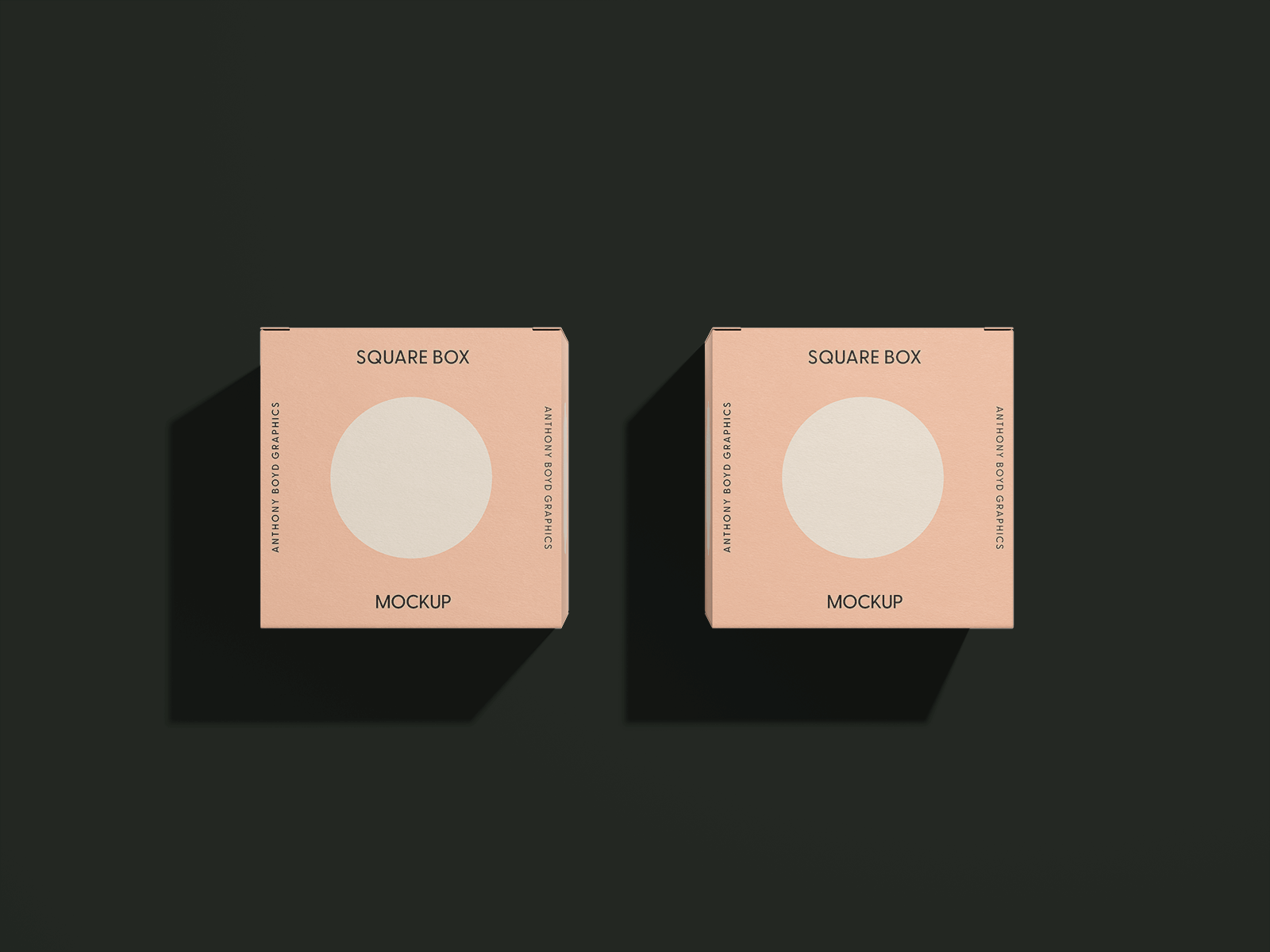 Free Two cubic Boxes Mockup