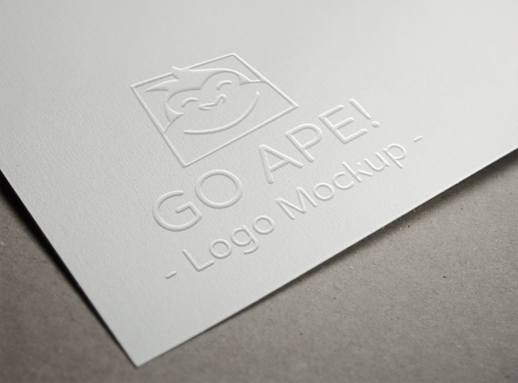 Download Embossed Paper Logo PSD MockUp | Free Mockups, Best Free ...