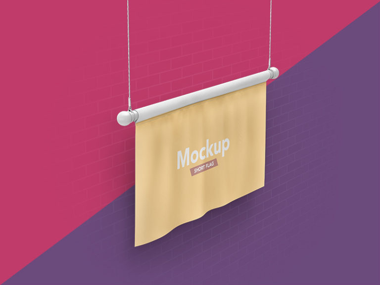 Free Short Flag Mockup | Free Mockups, Best Free PSD Mockups - ApeMockups