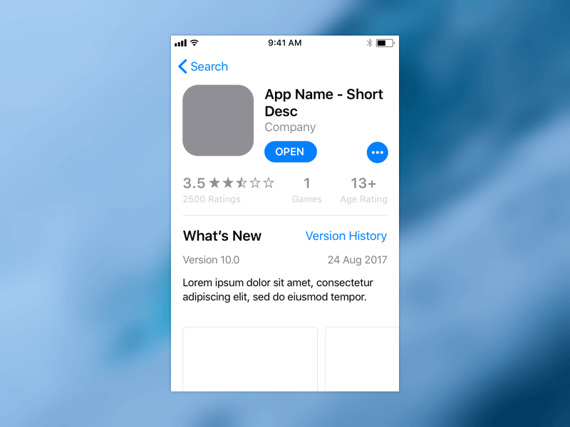 iOS 11 App Store Template Free Sketch Free Mockups, Best Free PSD