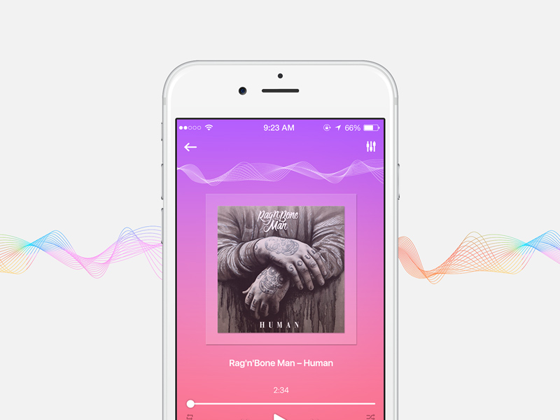 Download Music Player App Screen - PSD Freebie | Free Mockups, Best ...