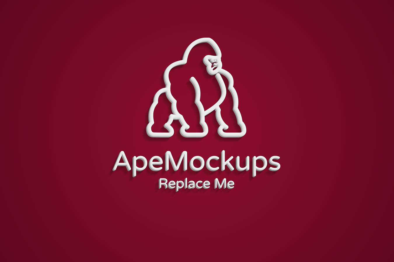 Download Free 3D Logo Text Mockup | Free Mockups, Best Free PSD Mockups - ApeMockups