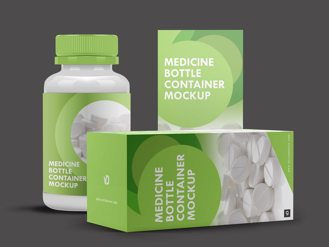 Download Medicine Bottle Container and Box Mockup | Free Mockups ...
