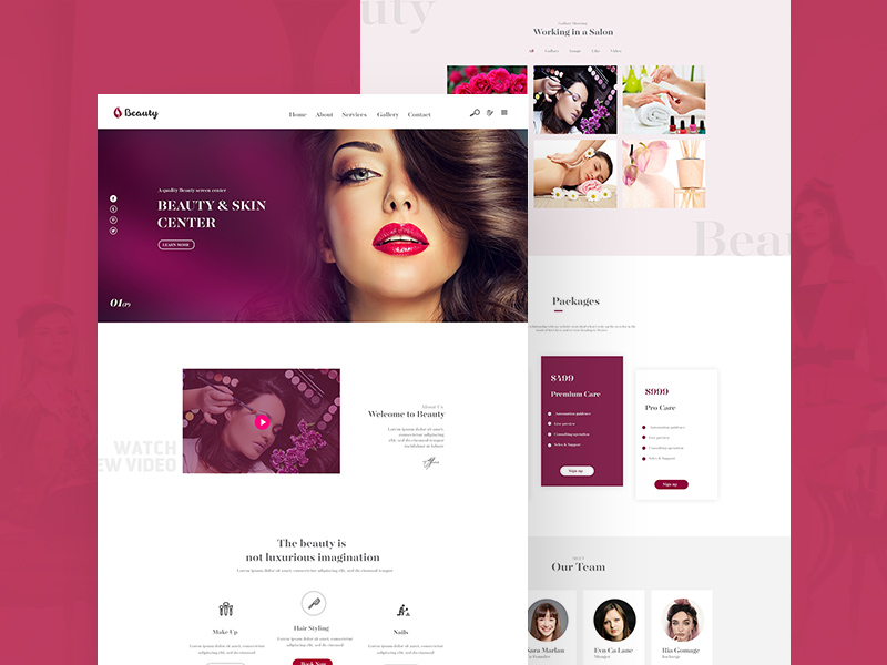 Download Free Beauty Skin Center Template PSD | Free Mockups, Best Free PSD Mockups - ApeMockups