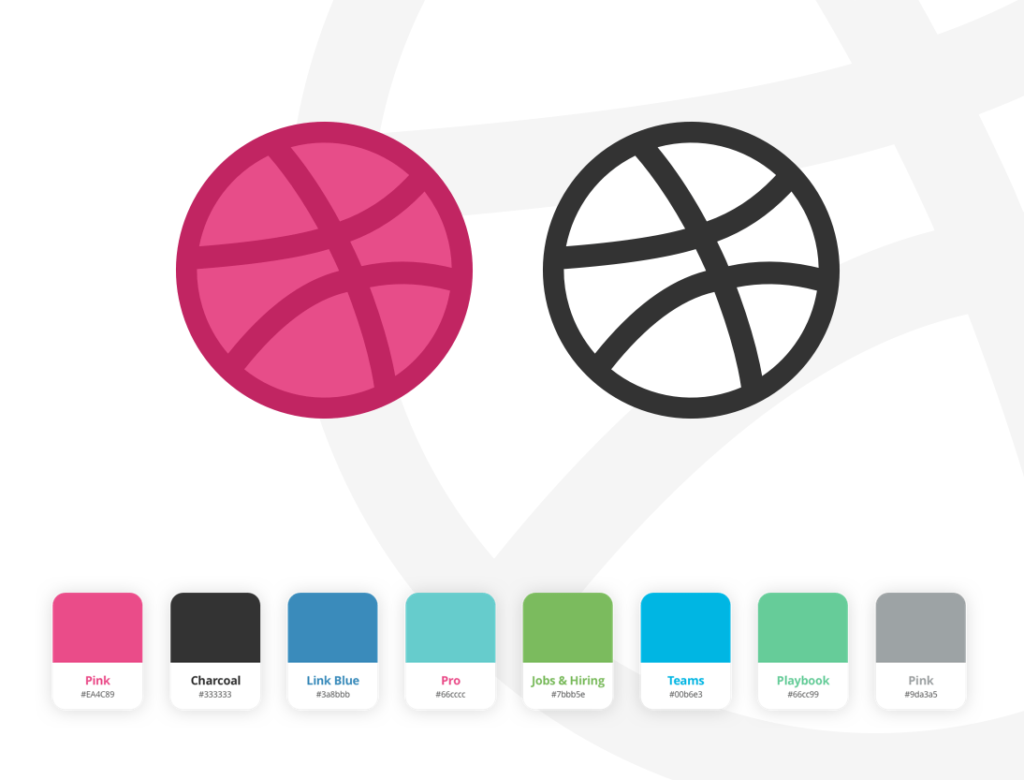 Download Dribbble Logo and Colors Sketch Resource | Free Mockups ...