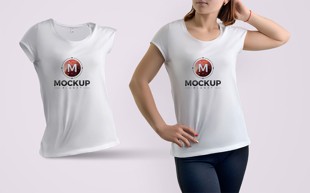 Download Girl Wearing T-Shirt Free Mockup | Free Mockups, Best Free ...