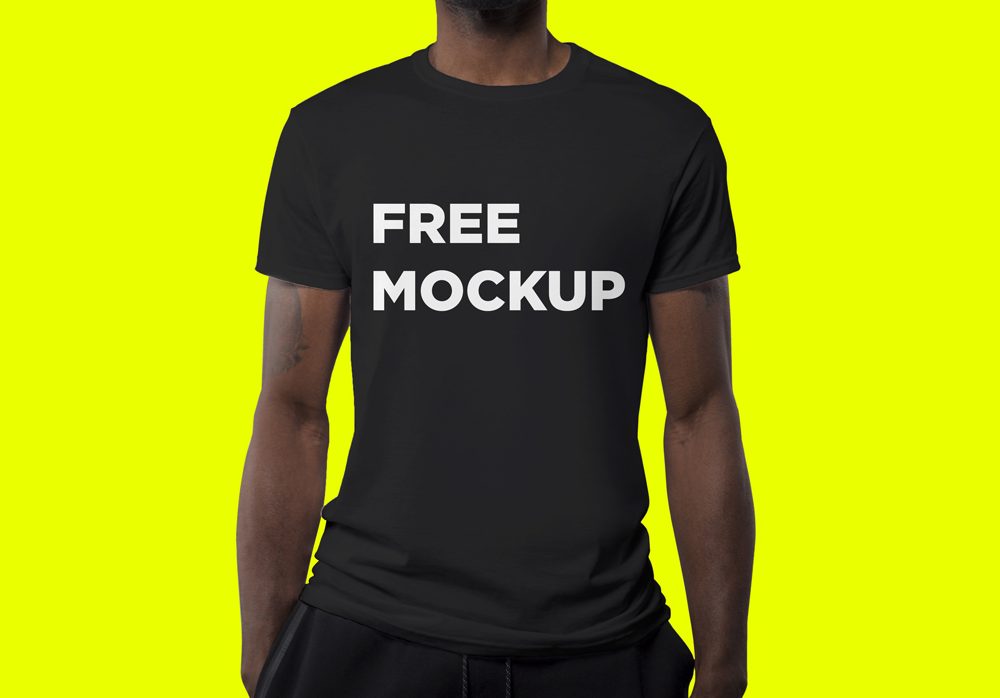 Download free-black-man-t-shirt-mockup-1000×698