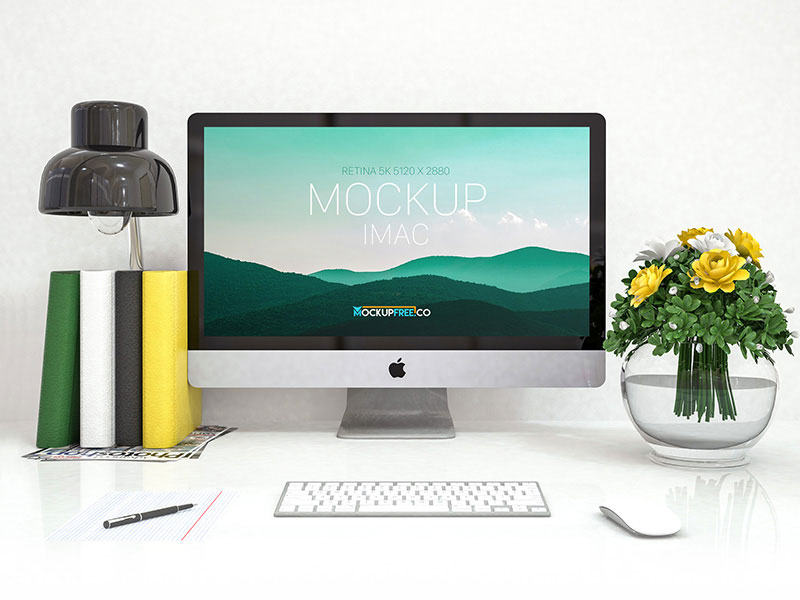 Imac Mockup On Desk Psd Free Mockups Best Free Psd Mockups