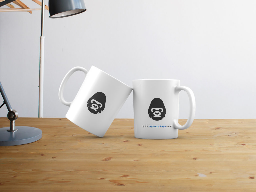 Download Two Mugs Mockup PSD | Free Mockups, Best Free PSD Mockups - ApeMockups