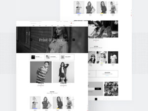 Black and White Ecommerce Website Template PSD