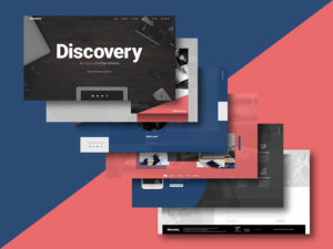 Discovery One Page Website Template PSD