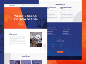 Lawyer Website Template Free PSD