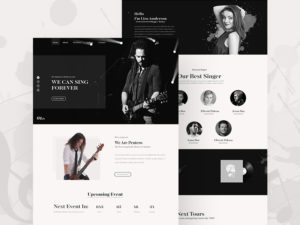 Music Home Page Redesign PSD