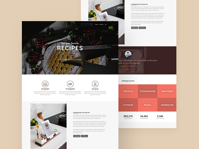 Restaurant Food Landing Page Template