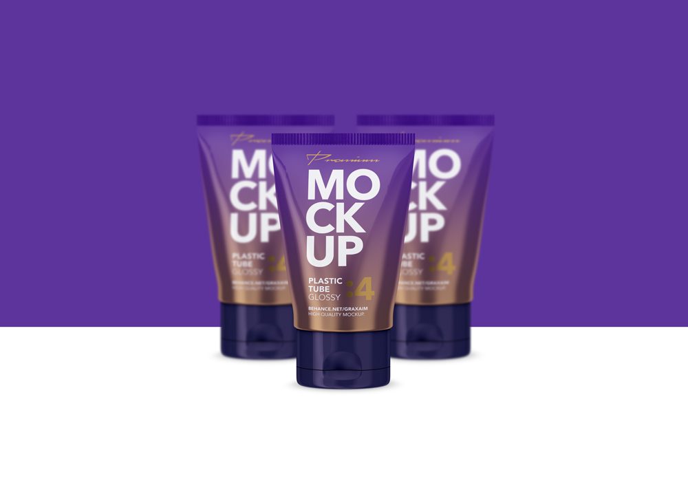 Glossy Plastic Cosmetic Tube Mockup | Free Mockups, Best Free PSD