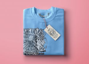 Free Folded T-Shirt with Tag Mockup PSD_02