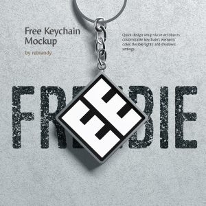 Free Keychain Mockup