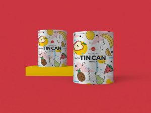 Free Packaging Tin Can Mockup PSD