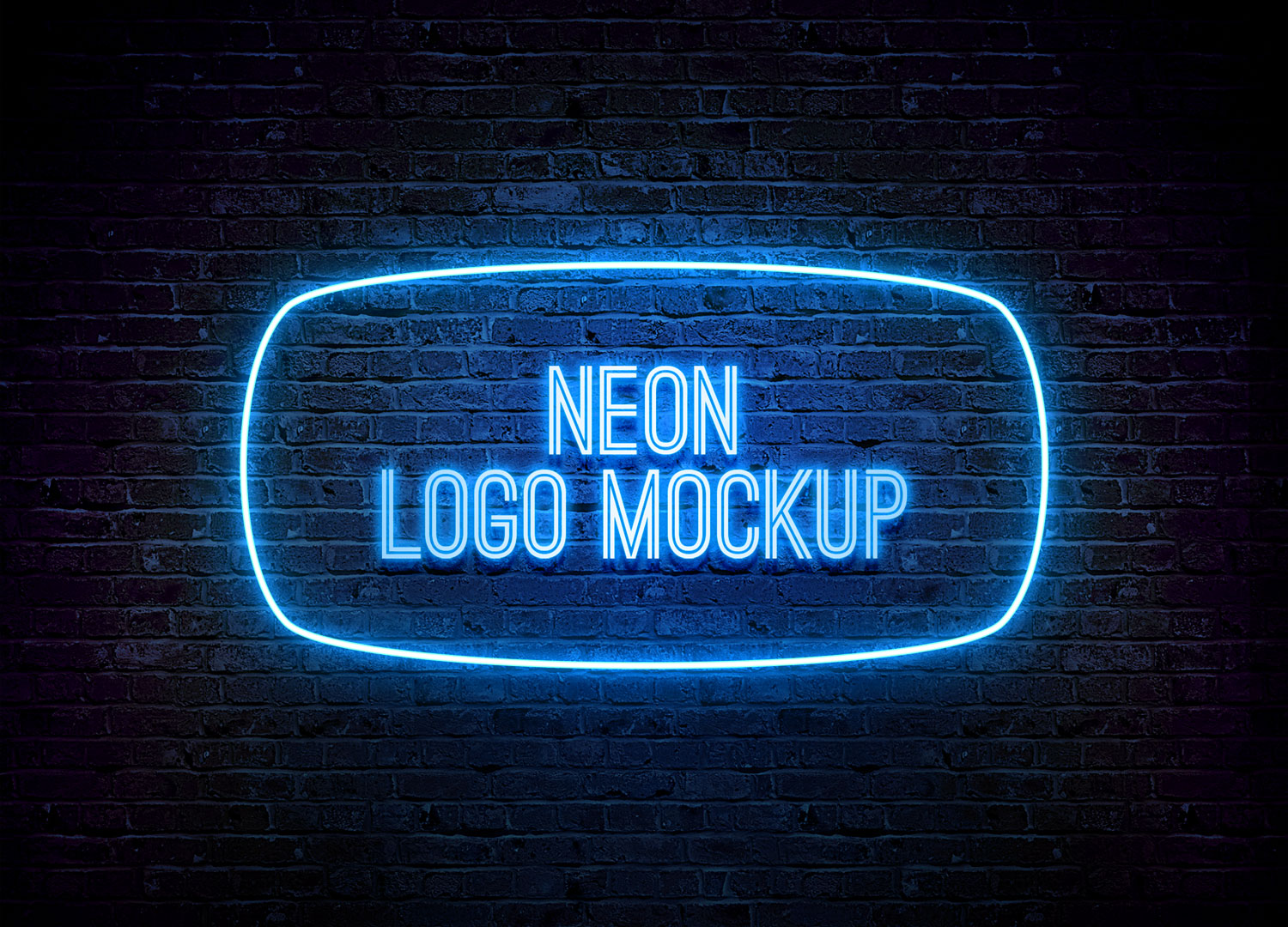 Free Neon Logo Mockup