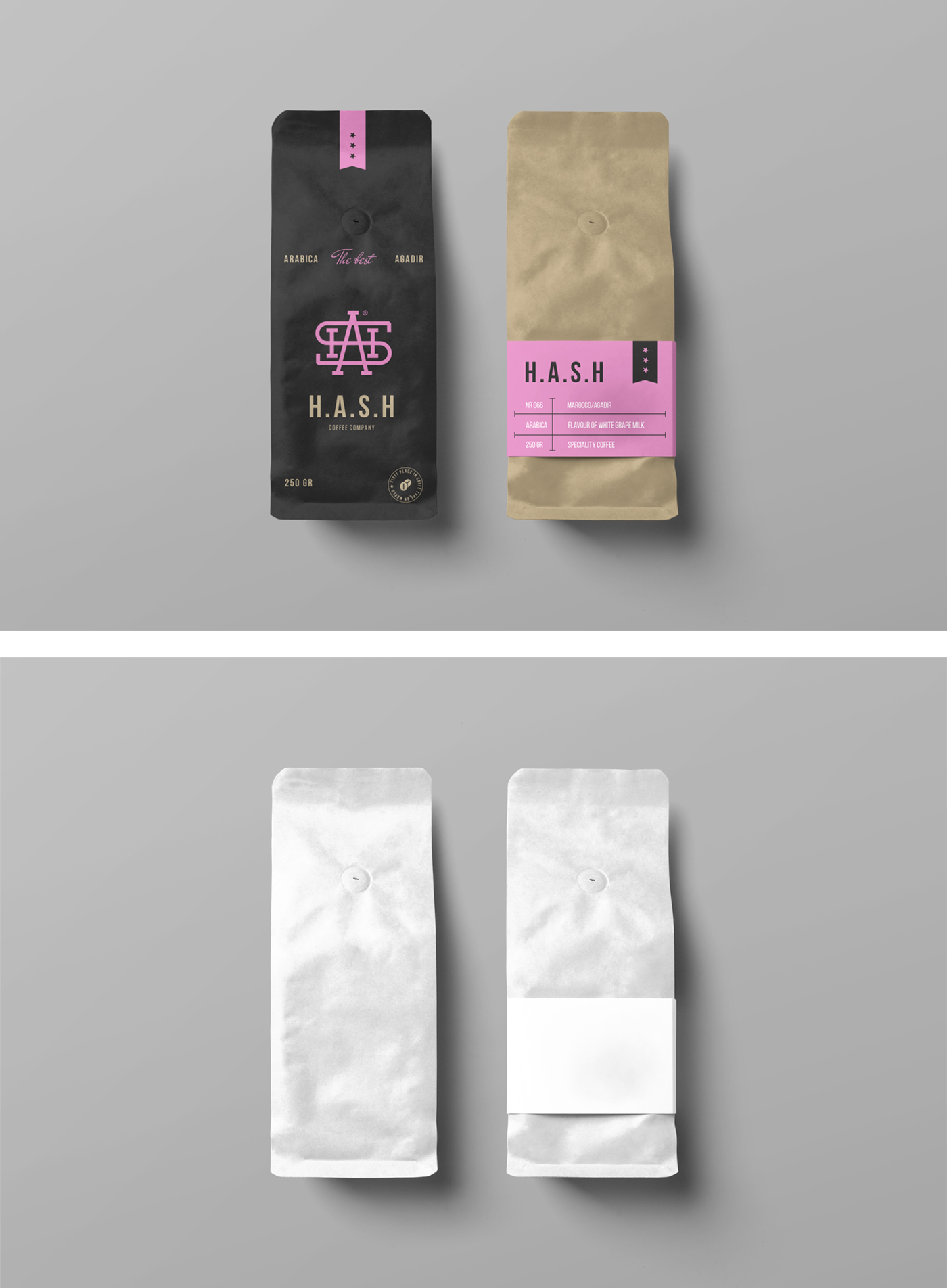 Download Free Coffee Bags Mockup PSD 02