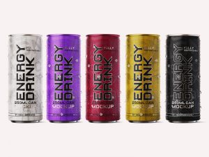 Free Energy Drink Can Mockup.