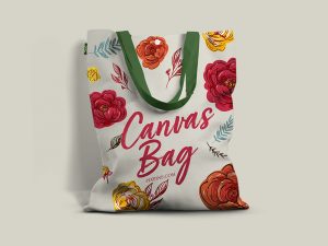 Free Realistic Canvas Bag Mockup