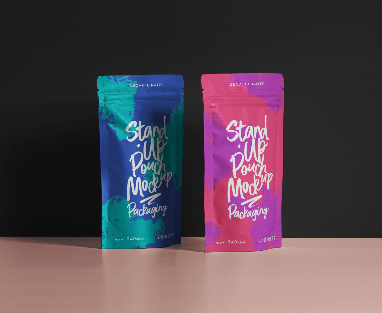 Free Resealable Pouches Mockup