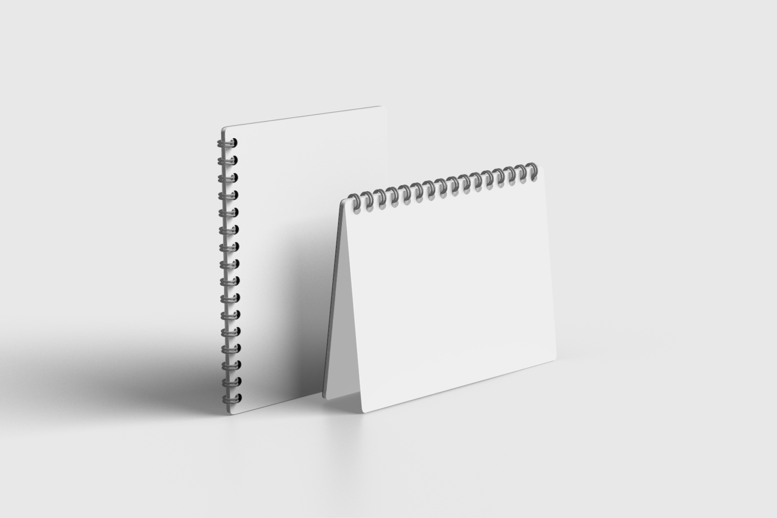 Download Free A5 Spiral Notebooks Mockup