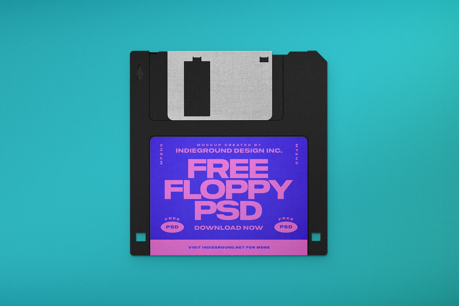 Free Floppy Disk Mockup